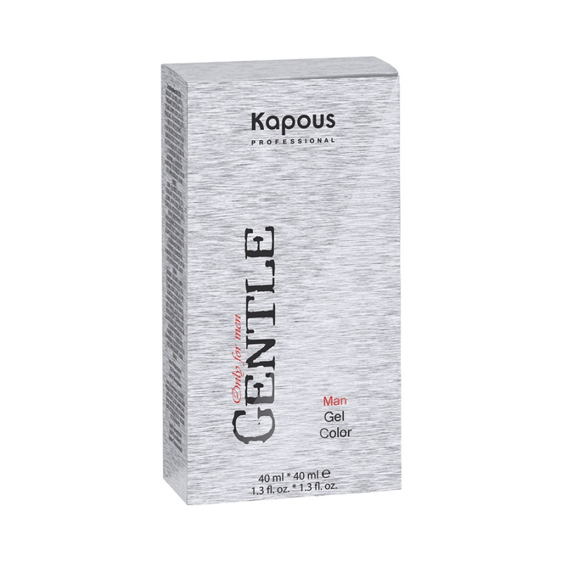 Kapous Professional Man Gel Color - Гель-краска для волос для мужчин без аммония №4 коричневый (краска 40 мл + оксид 3% 40 мл)