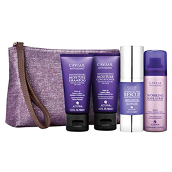 Alterna Caviar Тravel Set Moisture - Набор средств по уходу за волосами (увлажняющий шампунь 40 мл+кондиционер 40 мл+эмульсия 30 мл+лак 50 мл)