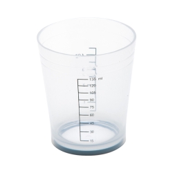 Dewal JPP064L - Стакан мерный белый, с резинкой на дне 135 мл