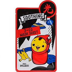 Baviphat Urban Dollkiss 3 Gо Mask Sheet Soothing - Маска тканевая успокаивающая 25 г