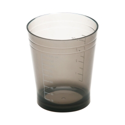 Dewal JPP064M - Стакан мерный черный, с резинкой на дне 135 мл