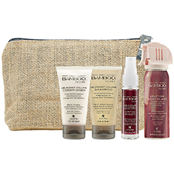 Alterna Bamboo Volume On-the-Go Travel Set - Набор (шампунь для объема 40 мл+кондиционер для объема 40 мл+спрей-объем 48 часов 25 мл+невесомый спрей 62 мл)