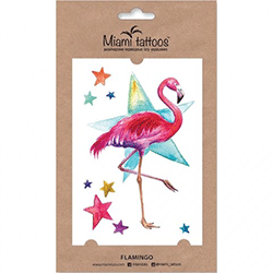 Miami Tattoos Flamingo - Набор временные татуировки (фламинго)