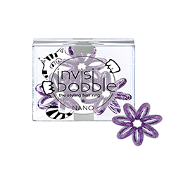 Invisibobble NanoMeow and Ciao - Резинка для волос (фиолетовая с блестками)