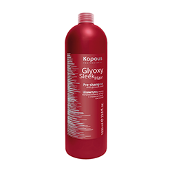 Kapous Glyoxy Sleek Hair Shampoo - Шампунь перед выпрямлением волос с глиоксиловой кислотой 1000 мл
