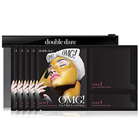 Double Dare OMG 3In1 Kit Peel Off Mask - Трехкомпонентный комплекс масок «жидкое золото» 5 шт
