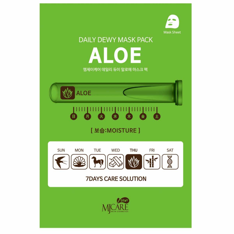 Mijin Care Daily Dew Mask Pack Aloe - Тканевая маска с экстрактом алое 25 г