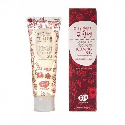 Whamisa Organic Flowers Foaming Gel - Пенящийся гель для умывания на основе цветочных ферментов 133 мл