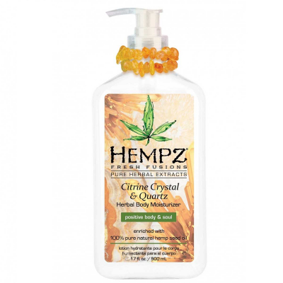 Hempz Citrine Crystal and Quartz Body Moisturizer - Молочко для тела увлажняющее с мерцающим эффектом желтый кварц 500 мл