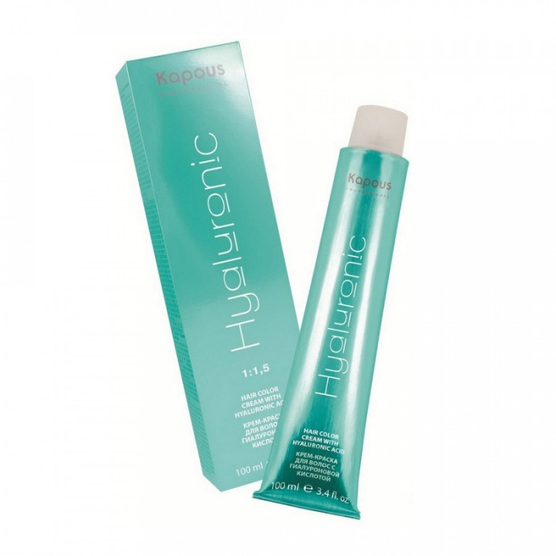 Kapous Hyaluronic Acid - Крем-краска для волос HY 5.23 светлый коричневый перламутровый 100 мл