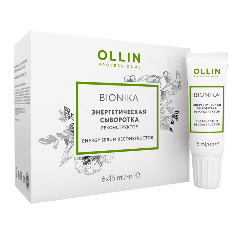 Ollin BioNika Energy Serum Reconstructor - Энергетическая сыворотка реконструктор 6*15 мл