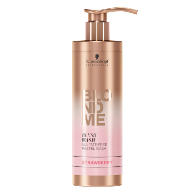 Schwarzkopf BlondMe Blush Wash Strawberry - Бессульфатный смываемый тонер земляника 250 мл