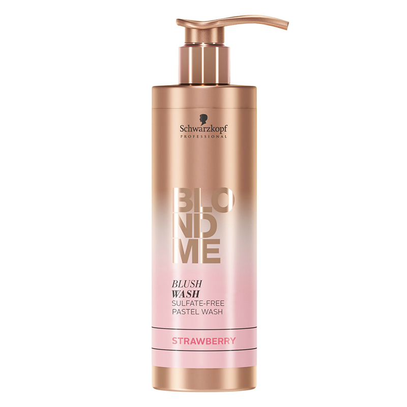 Schwarzkopf BlondMe Blush Wash Strawberry - Бессульфатный смываемый тонер земляника 250 мл