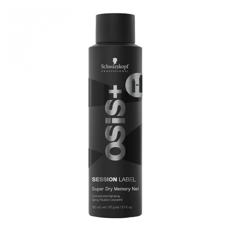 Schwarzkopf Osis+ Session Label Super Dry Memory Net - Концентрированный лак сильной фикасции 150 мл