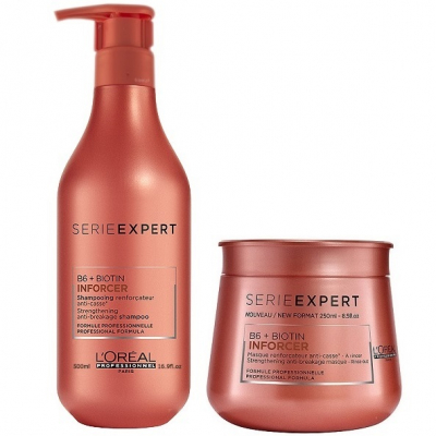 L'Oreal Professionnel Serie Expert Inforcer - Новогодний набор 2021 (шампунь 500 мл + маска 250 мл)