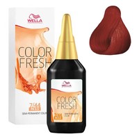 Wella Color Fresh - Оттеночная краска для волос 7/44 блонд красный интенсивный 75 мл