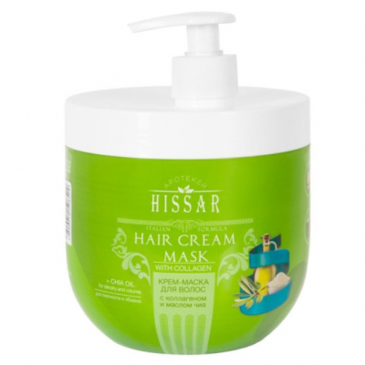 Elea Professional Luxor Apoteker Hissar Mask - Крем-маска для волос с коллагеном и маслом чиа 1000 мл