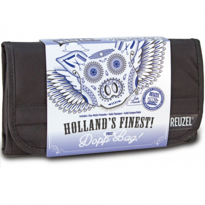 Reuzel PigsCanFly Bag Clay 20 - Набор для волос (помада 113 г + 35 г, шампунь 100 мл, твердый одеколон 35 г, косметичка)