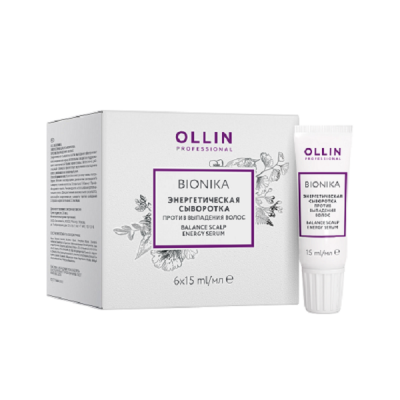 Ollin BioNika Balance Scalp Energy Serum - Энергетическая сыворотка против выпадения волос 6шт х 15мл