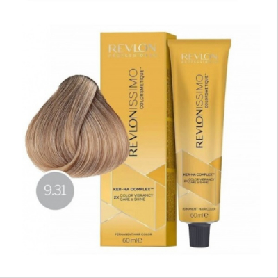 Revlon Revlonissimo High Coverage NMT - Перманентная краска для седых волос №9-31 бежевый очень светлый блондин  60 мл  