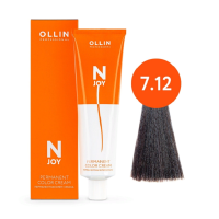 Ollin Professional N-Joy - Перманентная крем-краска для волос 7/12 русый пепельно-фиолетовый 100 мл