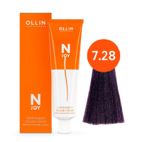 Ollin Professional N-Joy - Перманентная крем-краска для волос 7/28 русый фиолетово-синий 100 мл