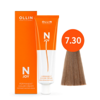 Ollin Professional N-Joy - Перманентная крем-краска для волос 7/30 русый золотистый 100 мл