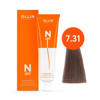 Ollin Professional N-Joy - Перманентная крем-краска для волос 7/31 русый золотисто–пепельный 100 мл
