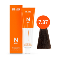 Ollin Professional N-Joy - Перманентная крем-краска для волос 7/37 русый золотисто–коричневый 100 мл
