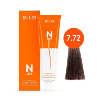 Ollin Professional N-Joy - Перманентная крем-краска для волос 7/72 русый коричнево-фиолетовый 100 мл