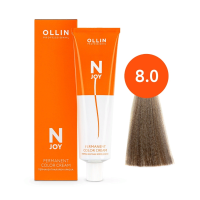 Ollin Professional N-Joy - Перманентная крем-краска для волос 8/0 светло-русый 100 мл