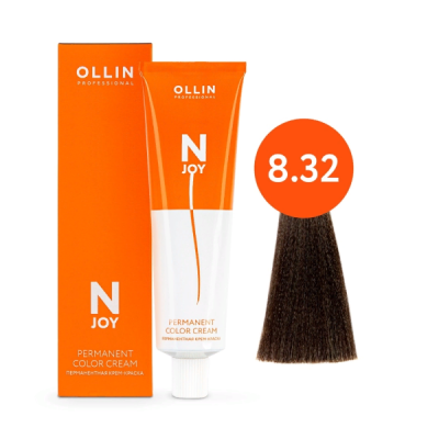 Ollin Professional N-Joy - Перманентная крем-краска для волос 8/32 светло-русый золотисто-фиолетовый 100 мл