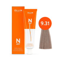 Ollin Professional N-Joy - Перманентная крем-краска для волос 9/31 блондин золотисто-пепельный 100 мл