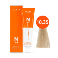 Ollin Professional N-Joy - Перманентная крем-краска для волос 10/35 светлый блондин золотисто-махагоновый 100 мл
