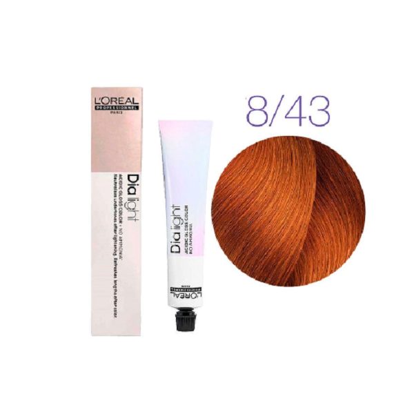 L'Oreal Professionnel Dialight - Краска для волос без аммиака 8.43 светлый блондин медно-золотистый 50 мл