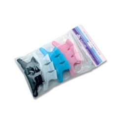 Dewal CL2202 - Зажим для волос "Бабочка" цветной, пластик, 8 см, 12 шт/уп