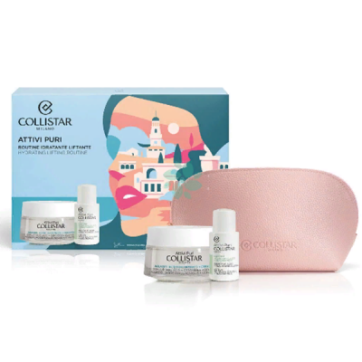 Collistar Attivi Puri - Набор (аквагель 50 мл+лосьон салициловая кислота+ниацинамид 15 мл+косметичка)