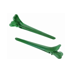 Dewal CL2415 green - Зажим для волос зеленый , металл, 5,5 см 12 шт/уп