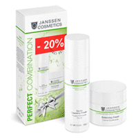 Janssen Cosmetics 6600 Gentle Cleansing Powder + 6620 Perfect Balancing Cream - Набор "идеальная пара для комбинированной кожи" 100+50 мл