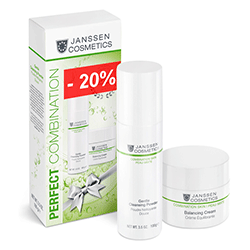 Janssen Cosmetics 6600 Gentle Cleansing Powder + 6620 Perfect Balancing Cream - Набор "идеальная пара для комбинированной кожи" 100+50 мл