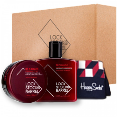 Lock Stock and Barrel - Подарочный набор №2 (шампунь 250 мл, глина 100 г, носки) 