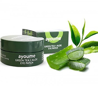 Ayoume Green Tea + Aloe Eye Patch - Патчи для глаз от отечности с экстрактом зеленого чая и алоэ 60*1,4 г