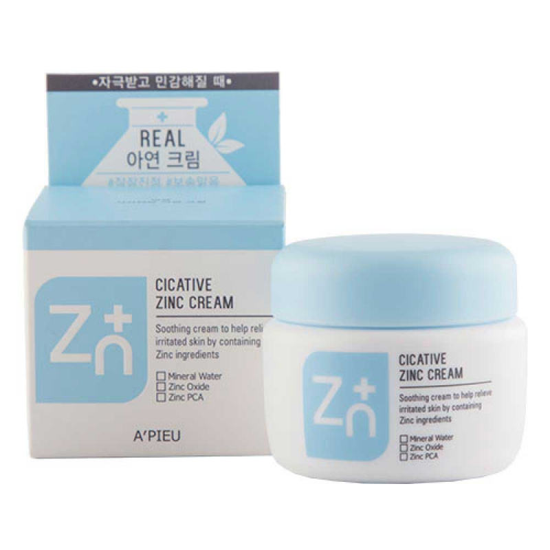 A'pieu Cicative Zinc Cream - Крем для лица с цинком 55 мл