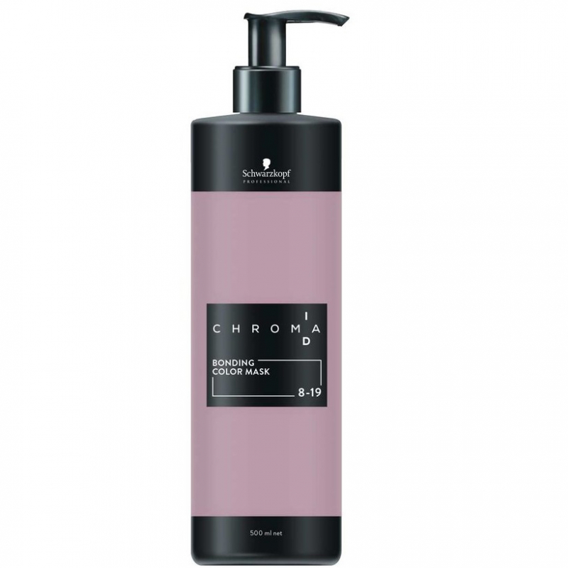 Schwarzkopf Professional Chroma ID Bonding Color Mask - Тонирующая бондинг-маска 8-19 светлый русый сандрэ фиолетовый 500 мл