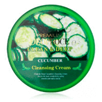 Deoproce Premium Clean & Deep Cucumber Cleansing Cream - Крем для лица очищающий с экстрактом огурца 300 г