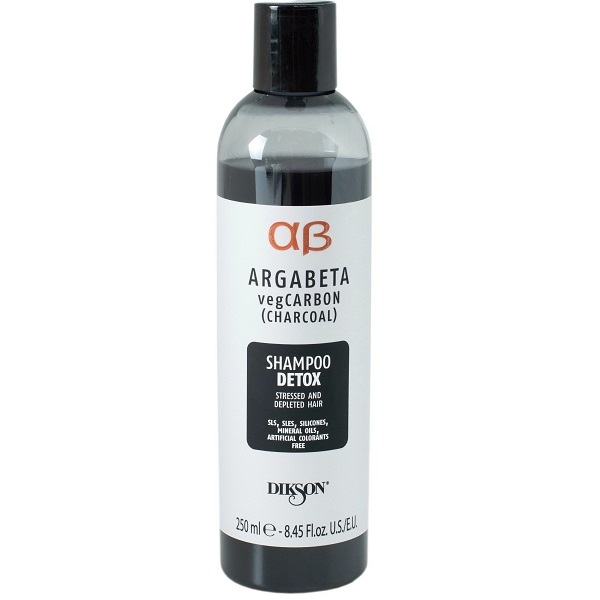 Dikson Argabeta AB19 VegCarbon Shampoo Detox - Шампунь для волос с растительным углем, маслами лаванды и иланг-иланга 250 мл