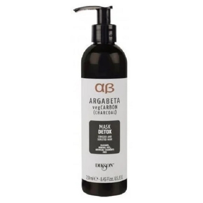 Dikson Argabeta AB19 VegCarbon Mask Detox - Маска для волос с растительным углем, маслами лаванды и иланг-иланга 250 мл