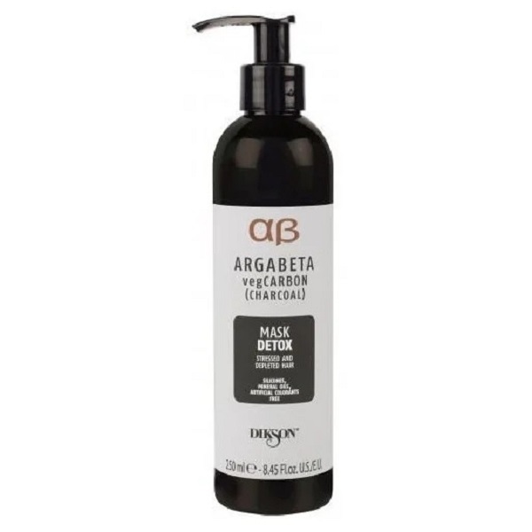 Dikson Argabeta AB19 VegCarbon Mask Detox - Маска для волос с растительным углем, маслами лаванды и иланг-иланга 250 мл