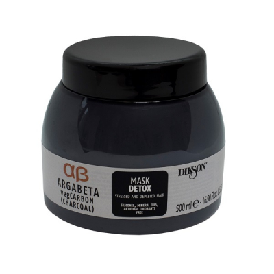 Dikson Argabeta AB19 VegCarbon Mask Detox - Маска для волос с растительным углем, маслами лаванды и иланг-иланга 500 мл