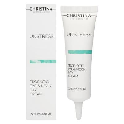 Christina Unstress Probiotic day cream for eye and Neck SPF8 - Дневной крем-пробиотик для кожи век и шеи SPF8 30 мл